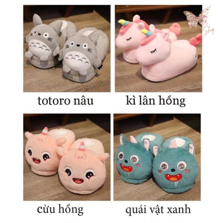 Dép Bông Đi Trong Nhà Mùa Đông Hoạt Hình Dễ Thương Ấm Áp Chống Trượt 2022