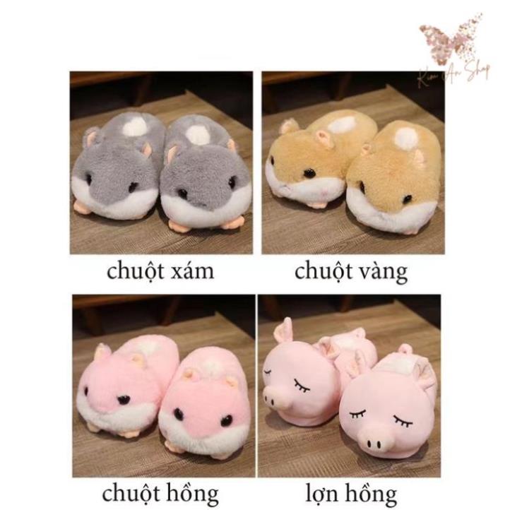 Dép Bông Đi Trong Nhà Mùa Đông Hoạt Hình Dễ Thương Ấm Áp Chống Trượt 2022