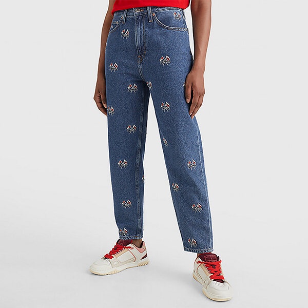 TOMMY HILFIGER - Quần Jeans Nữ Mom Jean Uhr Tprd Df7032 DW0DW140841A5