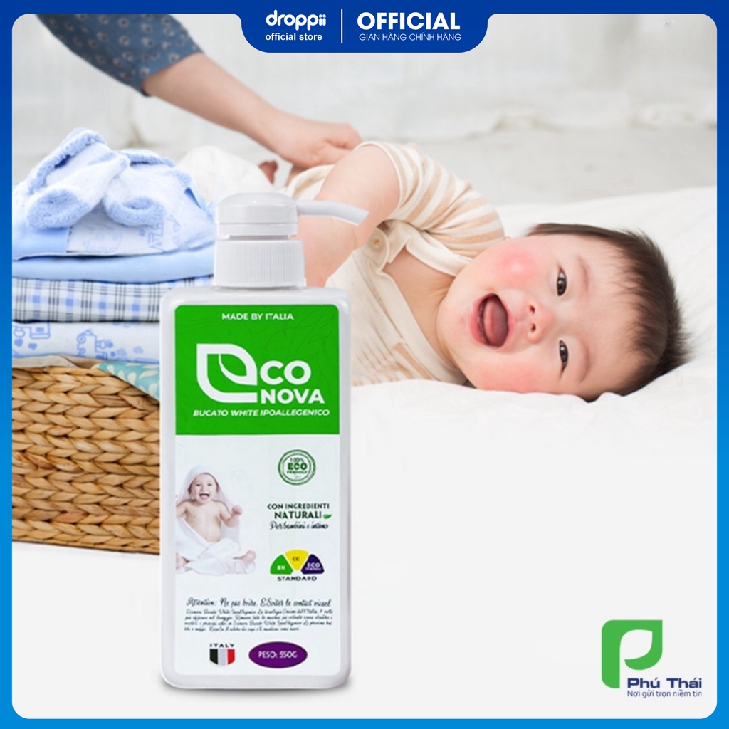 Nước Giặt Conova Bucato White Inpoallegenico Đánh Bật Mọi Vết Bẩn, Không Phai Màu, Dành Cho Da Nhạy Cảm