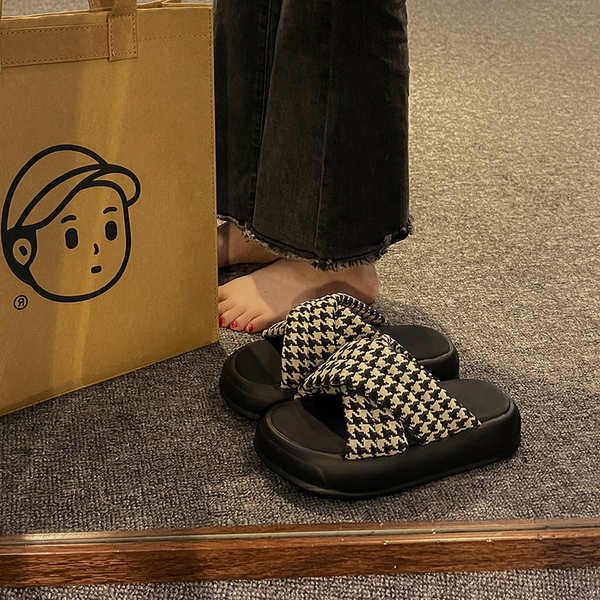 Dép Đế Dày Phẳng Mùa Hè Phong Cách Mới