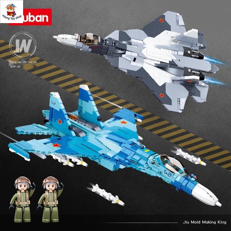 Tương thích với khối xây dựng Lego Nga 57 mô hình máy bay chiến đấu Su-27 quân sự loạt máy bay lắp ráp đồ c