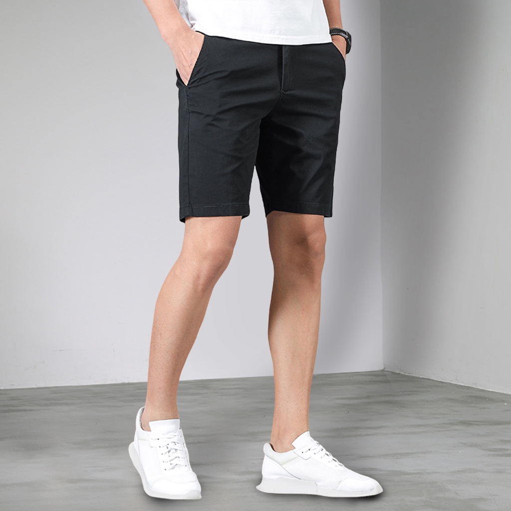 Quần Đùi Short Nam Kaki Vải Cotton Sẽ Mềm Mịn Sau Khi Giặt, Quần Short Kaki Nam Vicenzo Đứng Form Nhiều Màu Qskn02
