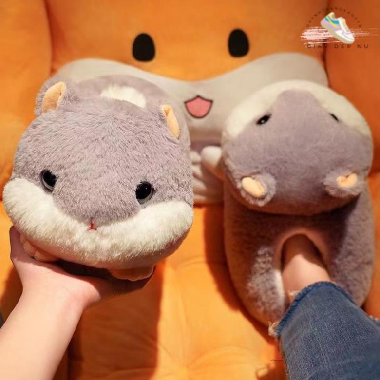 Dép Bông Đi Trong Nhà Mùa Đông Hình Chú Chuột  Dễ Thương Ấm Áp Chống Trượt 2022