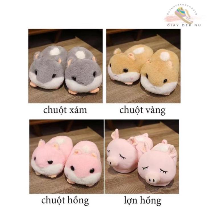 Dép Bông Đi Trong Nhà Mùa Đông Hình Chú Chuột  Dễ Thương Ấm Áp Chống Trượt 2022