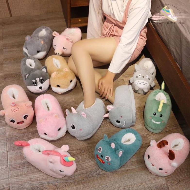Dép Bông Đi Trong Nhà Mùa Đông Hình Chú Chuột  Dễ Thương Ấm Áp Chống Trượt 2022