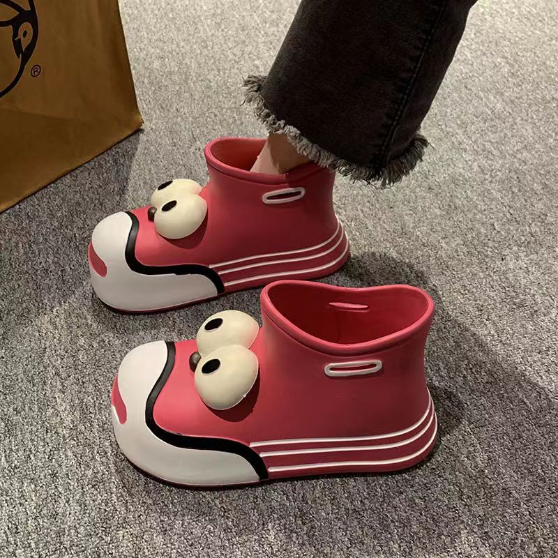 Ủng Đi Mưa Đế Dày Mềm Mại Họa Tiết Hoạt Hình Thời Trang 2023