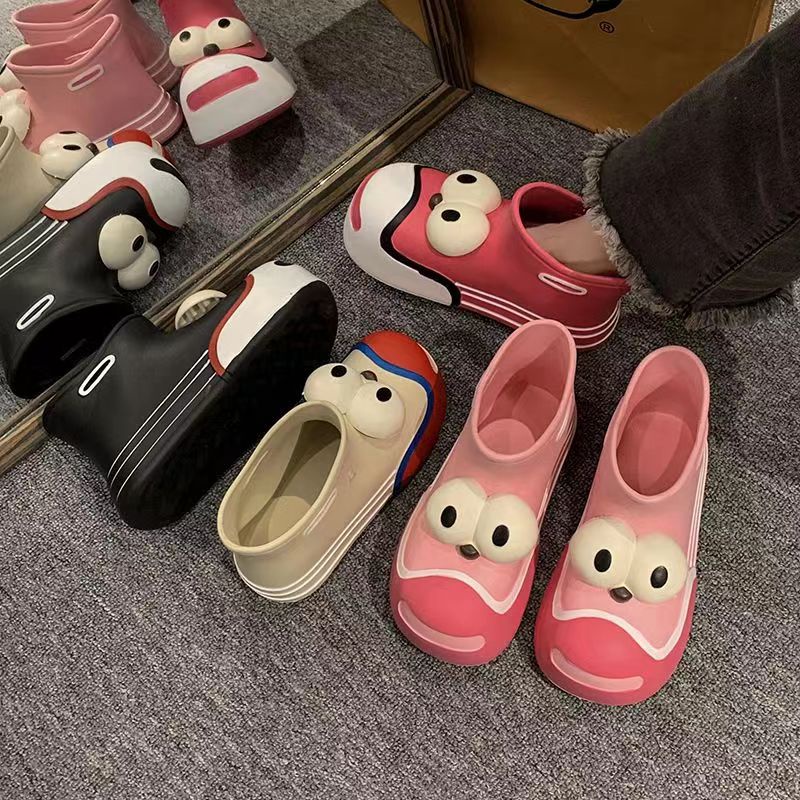 Ủng Đi Mưa Đế Dày Mềm Mại Họa Tiết Hoạt Hình Thời Trang 2023