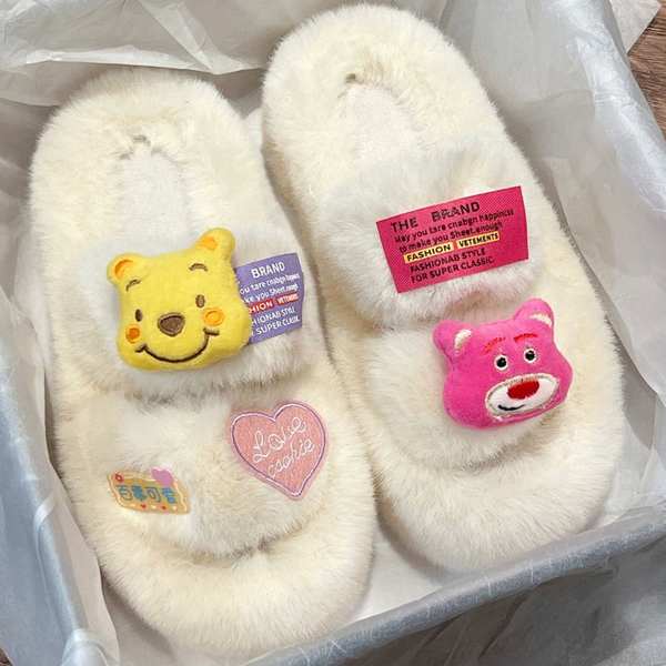 Dép Lông Xù Đế Dày Thoải Mái Thời Trang Dành Cho Nữ