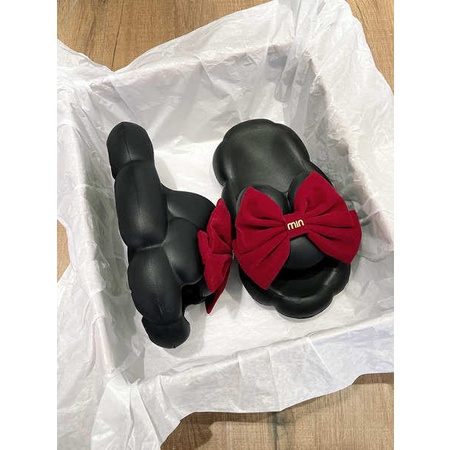 Dép Đi Trong Nhà Đế Xốp EVA Dày Đính Nơ Dễ Thương Thời Trang Mùa Hè 2023