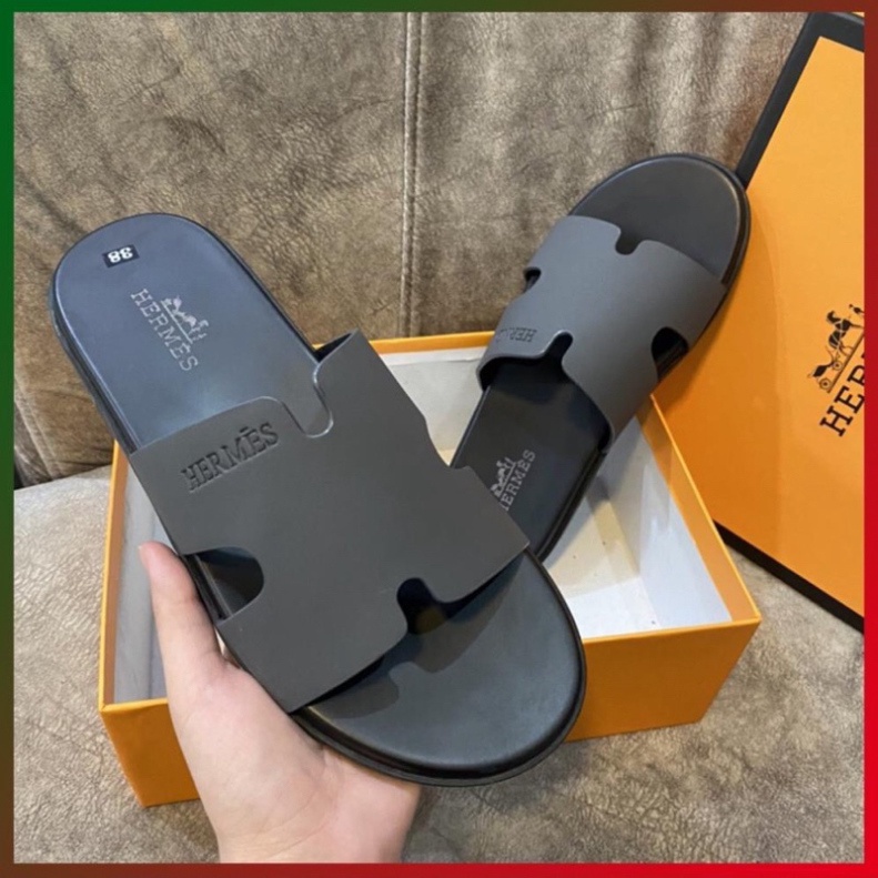 Dép da Chữ  HM  cực chất,  HERMES Full box bill size, 2 mùa yêu thích