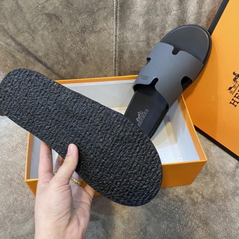 Dép da Chữ  HM  cực chất,  HERMES Full box bill size, 2 mùa yêu thích