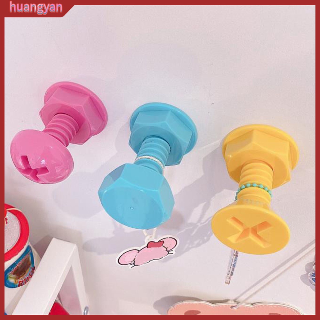 HY| Bộ 3 Móc Treo Túi Xách / Mũ / Áo Khoác / Lưng Gắn Tường Tháo Được