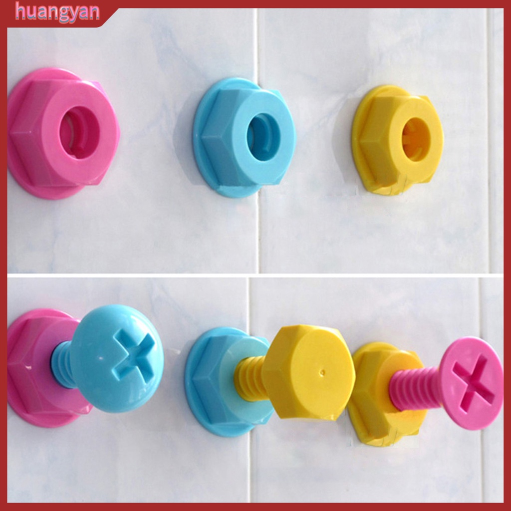 HY| Bộ 3 Móc Treo Túi Xách / Mũ / Áo Khoác / Lưng Gắn Tường Tháo Được