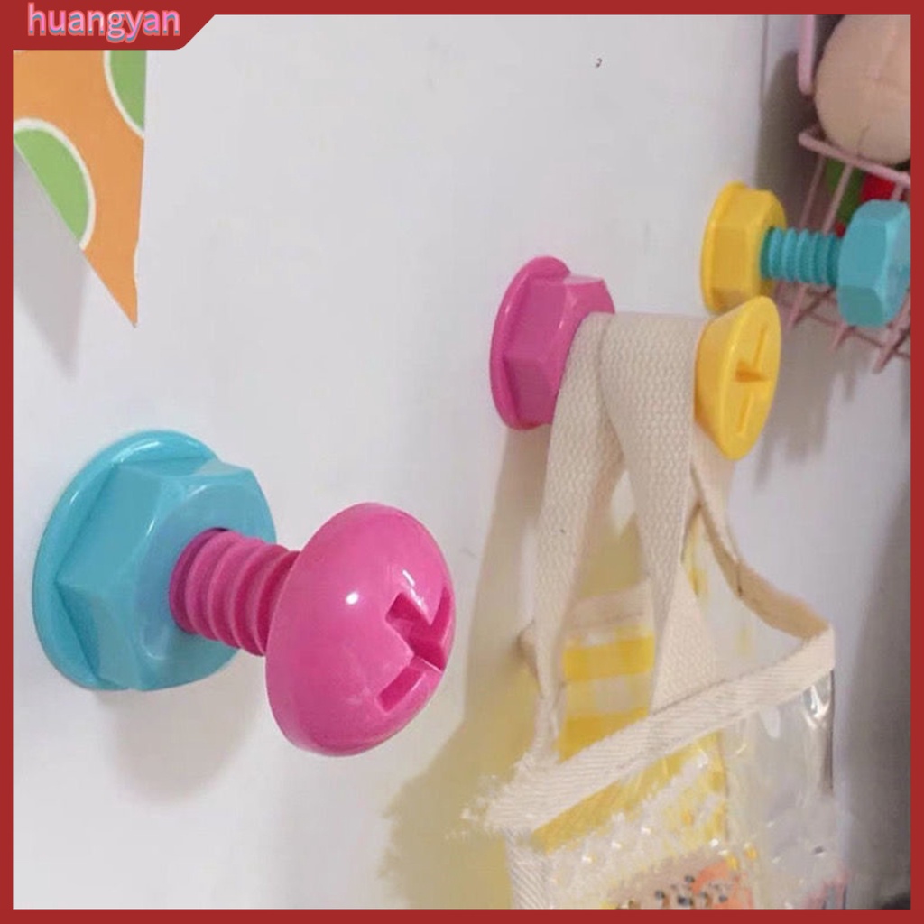 HY| Bộ 3 Móc Treo Túi Xách / Mũ / Áo Khoác / Lưng Gắn Tường Tháo Được