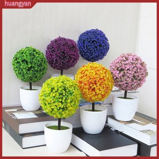 HY| Chậu Cây Bonsai Giả Hình Cầu Trang Trí Nhà Cửa