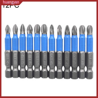 Bộ 12 mũi tua vít từ tính ph1 ph2 ph3 pz1 pz2 pz3