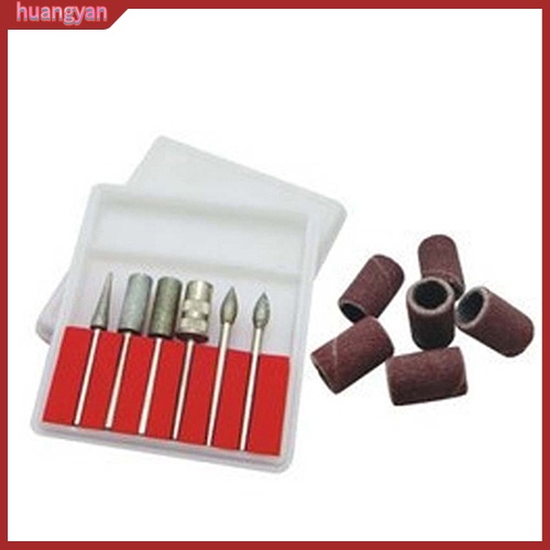 HY| Bộ mũi mài móng 12 món làm móng tay nghệ thuật chuyên dụng