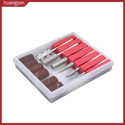 HY| Bộ mũi mài móng 12 món làm móng tay nghệ thuật chuyên dụng