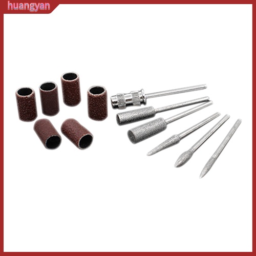 HY| Bộ mũi mài móng 12 món làm móng tay nghệ thuật chuyên dụng