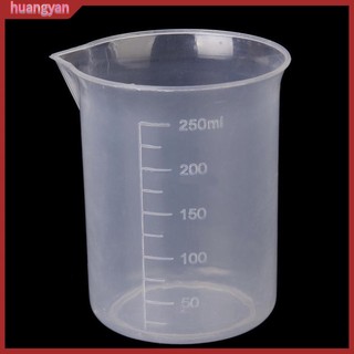 HY| Cốc đong nhựa trong suốt 250ml cho phòng thí nghiệm