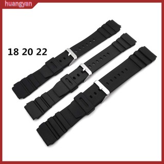 HY| Dây đeo đồng hồ thể thao nam bằng nhựa silicone chống nước kích thước 22mm