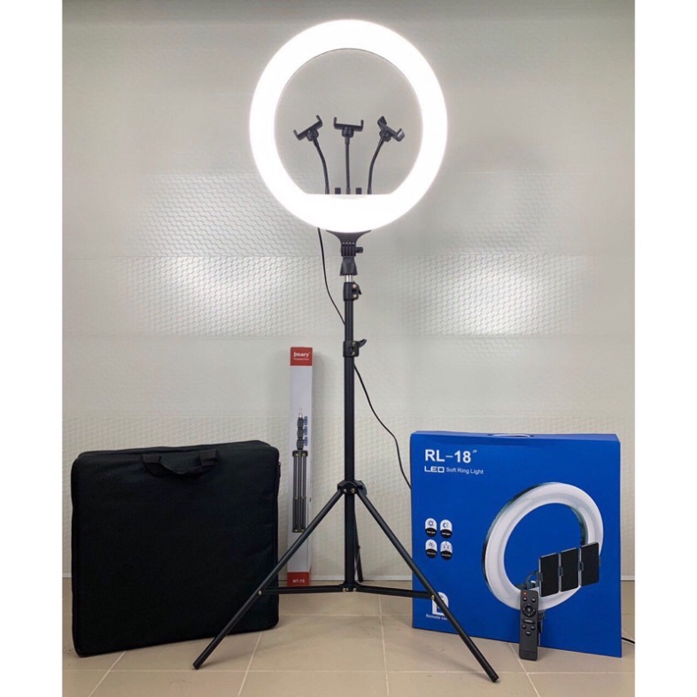 Đèn Livestream RL-18 45cm /RL-21 54cm Siêu Sáng Kèm Chân Cao 2m Hỗ Trợ Chụp Ảnh-Quay Phim-Make Up Bảo Hành 12 Tháng