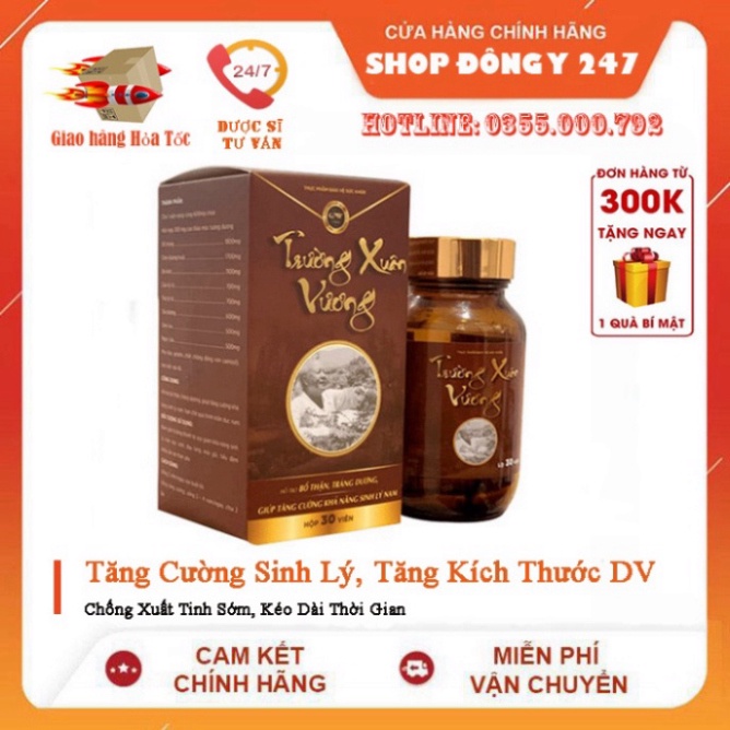 Trường Xuân Vương hỗ trợ sức khoẻ nam, bổ thận, lọ 30 viên