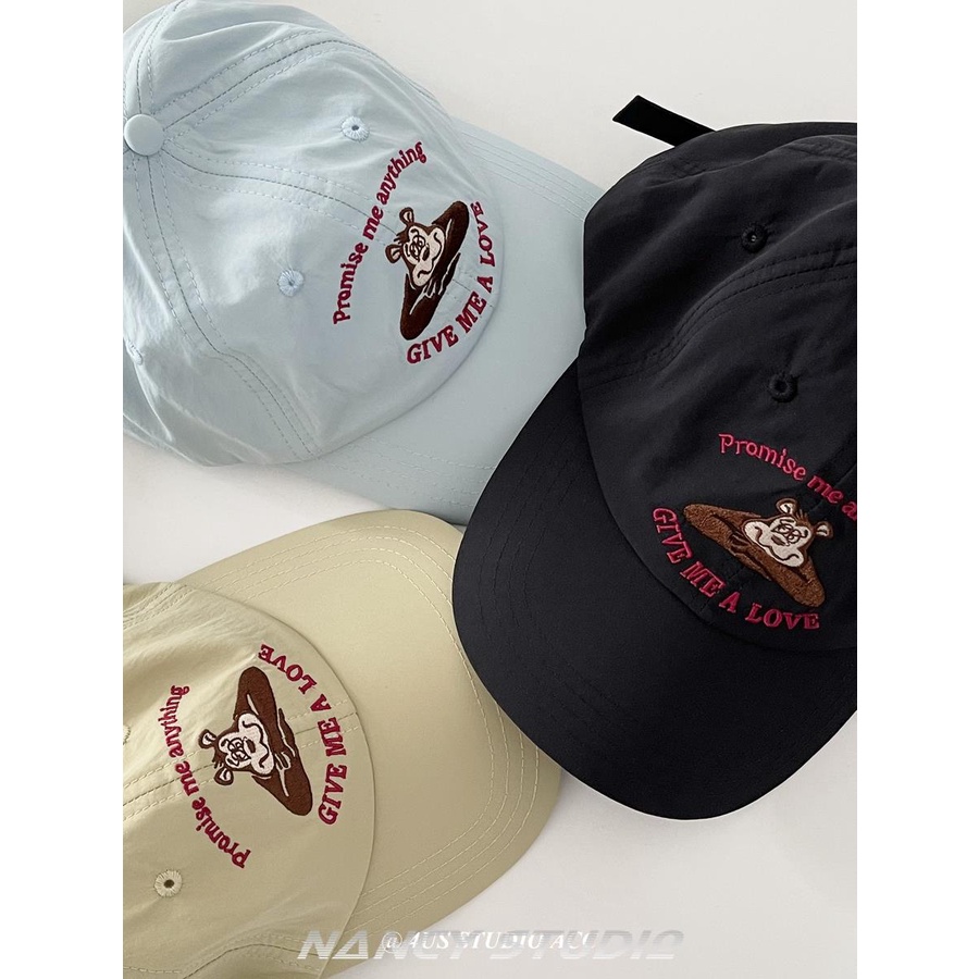 Mũ Lưỡi Trai Vành Cong Mềm Mại Nhanh Khô Phong Cách Hàn Quốc Dễ Thương Thời Trang Mùa Hè Cho Nữ