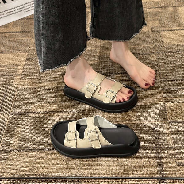 Giày Sandal Đế Dày Chống Trượt Thời Trang Cho Nữ