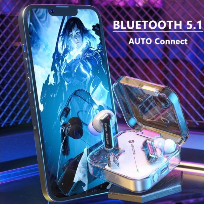 Tai nghe gaming không dây kết nối Bluetooth 5.1 WK V51 âm thanh sống động BH 12 Tháng