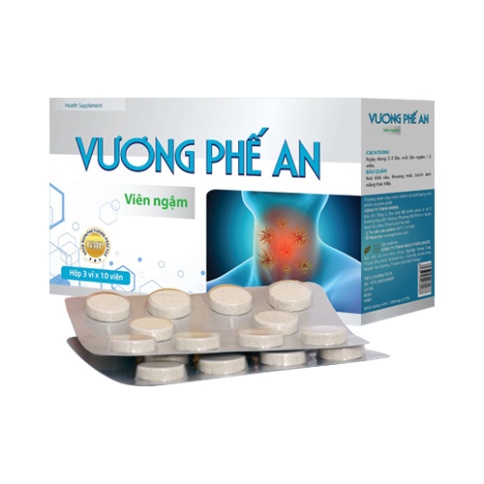 VIÊN NGẬM VƯƠNG PHẾ AN CHÍNH HÃNG - HỖ TRỢ BỔ PHẾ, GIÚP GIẢM HO, LOÃNG ĐỜM, HỖ TRỢ GIẢM ĐAU RÁT HỌNG DO HO KÉO DÀI.