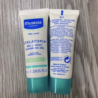 Gel Tắm Gội Cho Trẻ Sơ Sinh & Em Bé Da Chàm Thể Tạng Mustela Stelatopia Cleansing Gel 10ml