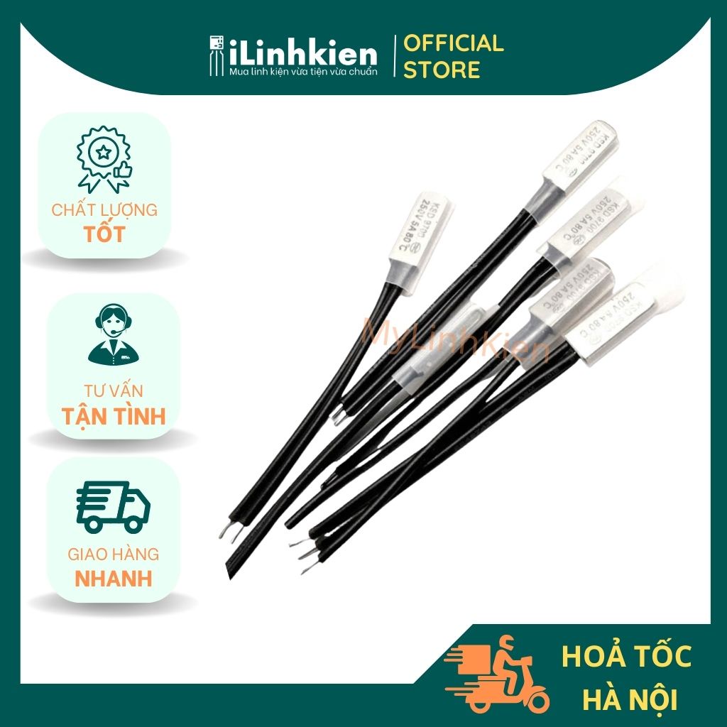 Rơ le nhiệt relay KSD9700 130 độ thường đóng  5A 250V chất lượng cao