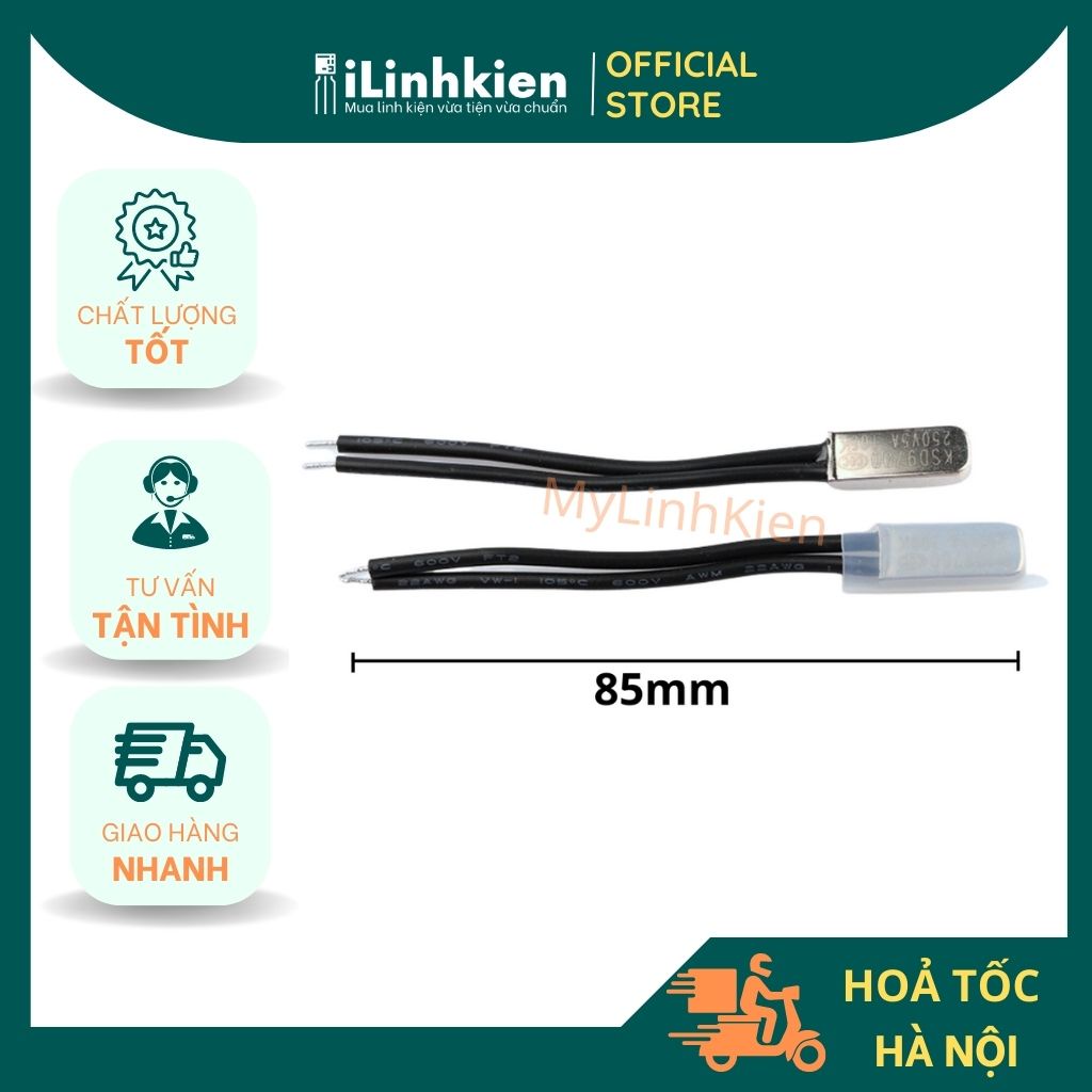 Rơ le nhiệt relay KSD9700 130 độ thường đóng  5A 250V chất lượng cao