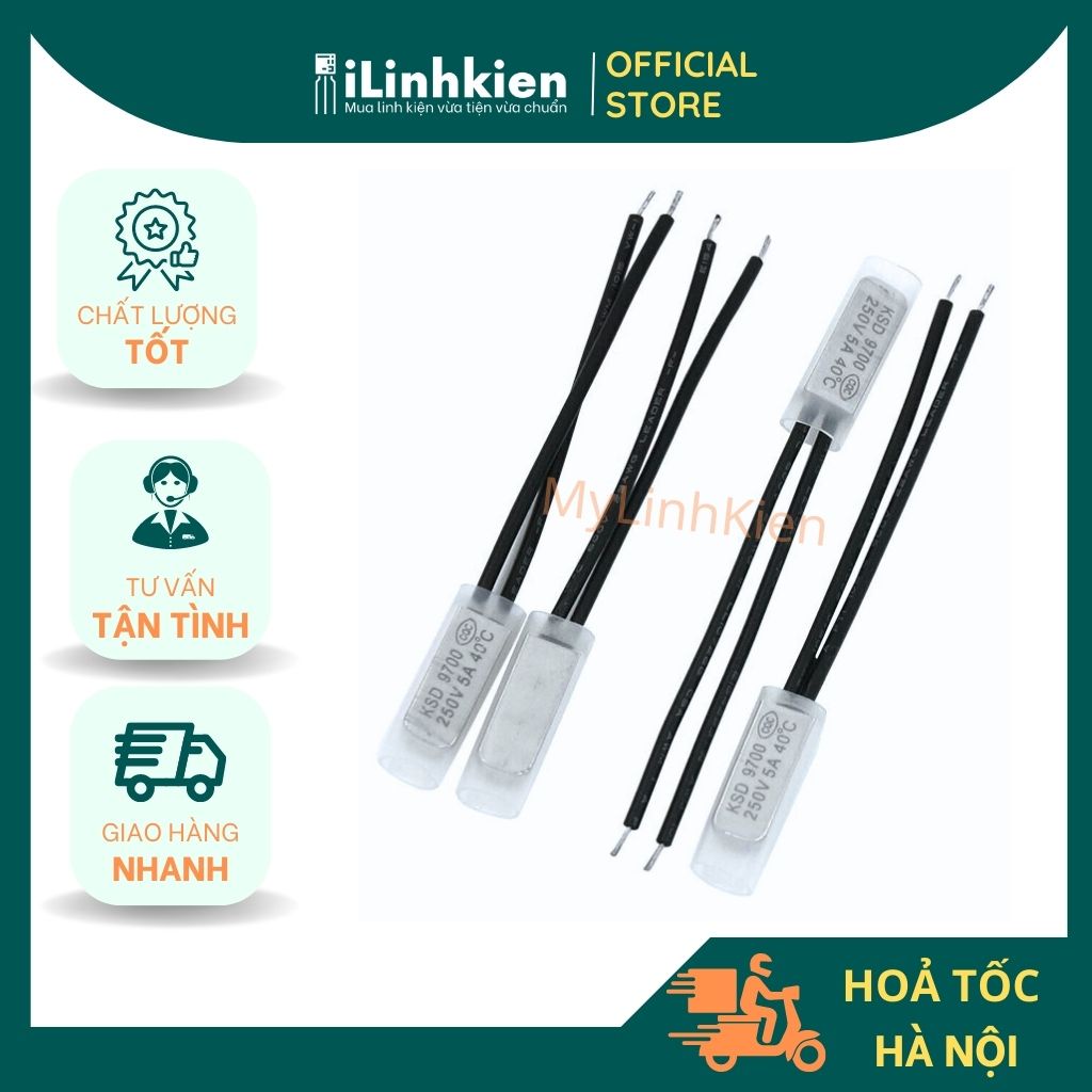 Rơ le nhiệt relay KSD9700 130 độ thường đóng  5A 250V chất lượng cao