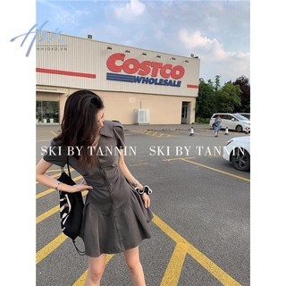 Đầm Sơ Mi Tay Phồng Cổ Chữ v Thời Trang Dành Cho Nữ