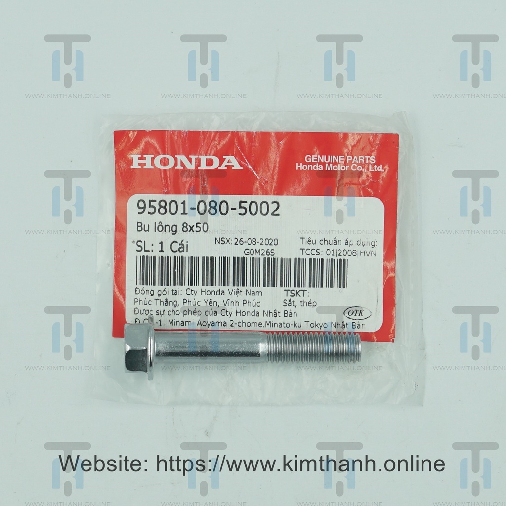 Ốc bắt pô ngắn 8 x 50 Airblade 2010 Honda VN _ 958010805002
