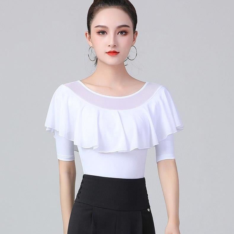 Áo Khoác Khiêu Vũ Nhảy Latin Hiện Đại Màu Trắng 7.25