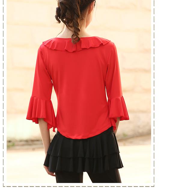 Áo Khoác Khiêu Vũ Latin Vải Lụa Sữa Tay Loe Hình Vuông Thời Trang Cao Cấp 7.25