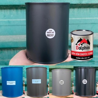 [Tặng cọ lon 800g] Sơn Kẽm Xám Đậm Xingfa Mờ Dolphin