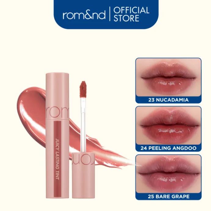Son Tint lì cho môi căng mọng Hàn Quốc Romand Juicy Lasting Tint Ripe Fruit 5.5g Son_Roman