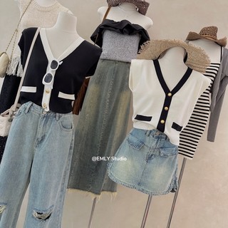 ( 𝙃𝙮𝙮𝙜𝙚 𝙘𝙡𝙤𝙩𝙝𝙞𝙣𝙜 ) Áo len pha viền tay hến