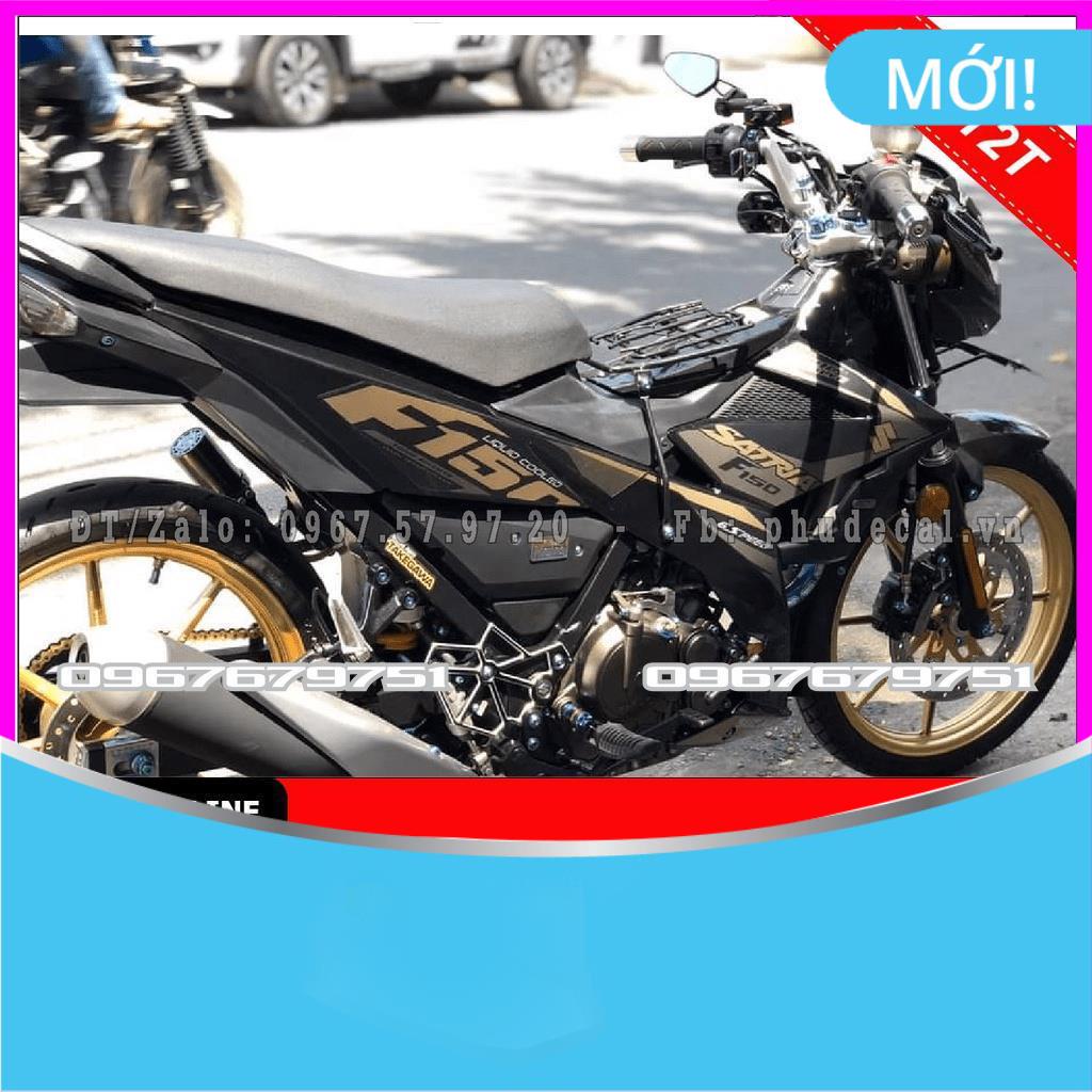 Tem Rời Dán xe Satria đen vàng đồng