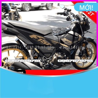 Tem Rời Dán xe Satria đen vàng đồng