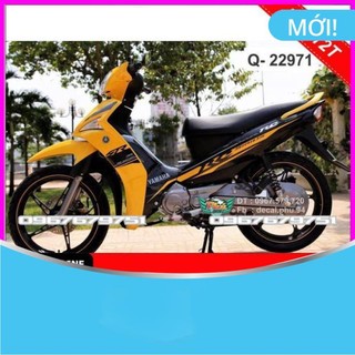 Tem rời dán xe sirius fi rc vàng đen
