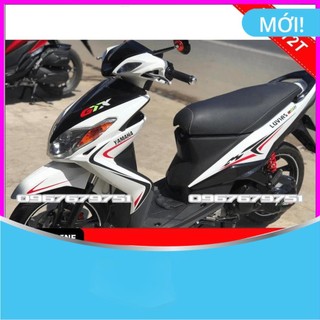 Tem Rời Dán Xe Luvias chỉ đỏ đen xe trắng