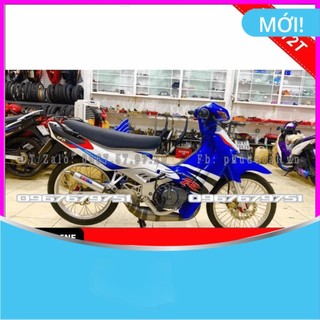 Tem Rời Dán Xe satria Xipo Xanh trắng