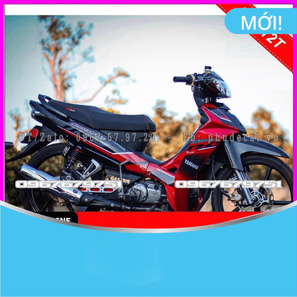 Tem Rời Dán xe Sirius Rc đỏ đen copy Zin