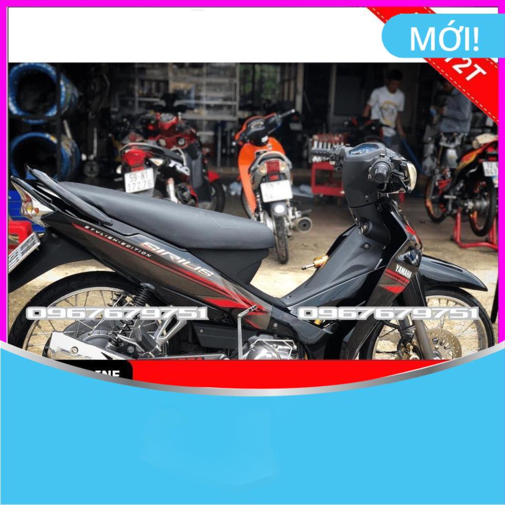 Tem Rời Dán Xe Sirius đỏ đen Giả zin